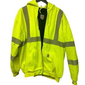 Carhartt zipper hoodie size extra large made in Mexico reflectors and thick
